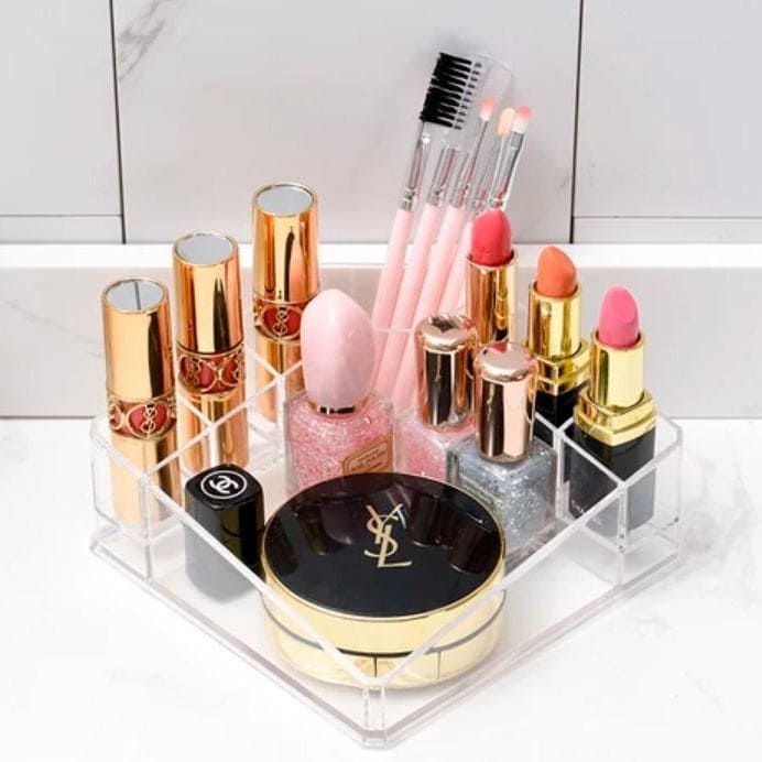 Transparent Triangle Lipstick Case, 8 Grid Acrylic Storage Box, Cosmetic Display Stand, Crystal-like Cosmetic Jewelry Storage Box, Transparent Makeup Storage Box, Eye Shadow Display Stand Holder, Bathroom Skincare Organizer, Desk Cosmetic Shelf Transparent Triangle Lipstick Case, 8 Grid Acrylic Storage Box, Cosmetic Display Stand, Crystal-like Cosmetic Jewelry Storage Box, Transparent Makeup Storage Box, Eye Shadow Display Stand Holder, Bathroom Skincare Organizer, Desk Cosmetic Shelf